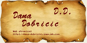 Dana Dobričić vizit kartica